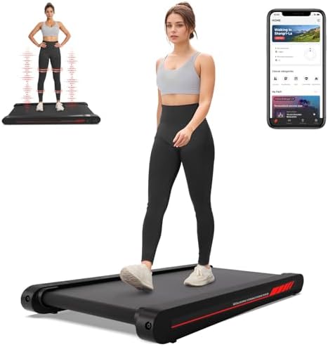 Sperax Walking Treadmill Pad with APP  3 in 1 Under Desk Treadmill  400W Low Noise Walking Vibration Pad with Remote Control Portable Treadmills for Home Office