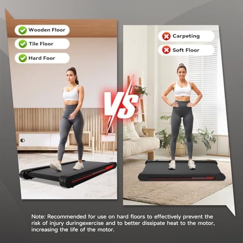 Sperax Walking Treadmill Pad with APP  3 in 1 Under Desk Treadmill  400W Low Noise Walking Vibration Pad with Remote Control Portable Treadmills for Home Office