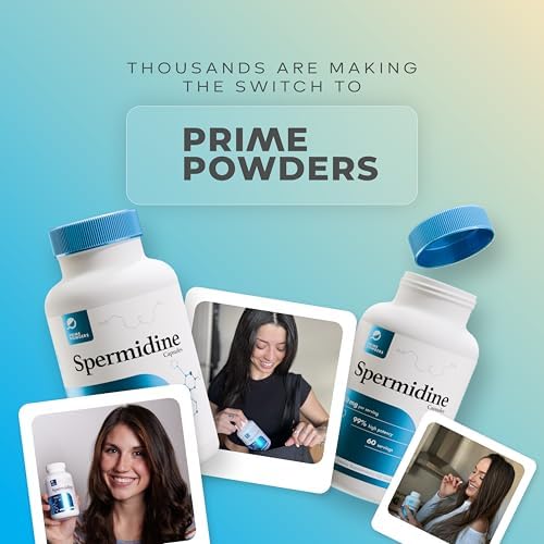 Spermidine Capsules Gluten Free 99  Concentration 100x More Potent Than Wheat Germ Extract for Anti Aging DNA Telomere Support