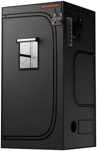 Spider Farmer 3x3 Grow Tent 2025 New  36x36x72  with Hook for Controller and Power Strip  Enlarged View Window  1680D Thicken Mylar Canvas for Indoor Hydroponic Growing for SF2000Pro  SE3000  G3000