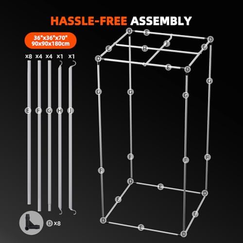 Spider Farmer 3x3 Grow Tent 2025 New  36x36x72  with Hook for Controller and Power Strip  Enlarged View Window  1680D Thicken Mylar Canvas for Indoor Hydroponic Growing for SF2000Pro  SE3000  G3000