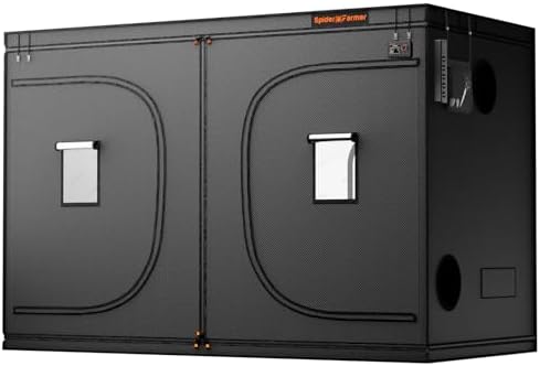 Spider Farmer 3x3 Grow Tent 2025 New  36x36x72  with Hook for Controller and Power Strip  Enlarged View Window  1680D Thicken Mylar Canvas for Indoor Hydroponic Growing for SF2000Pro  SE3000  G3000