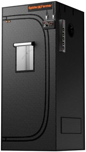 Spider Farmer 3x3 Grow Tent 2025 New  36x36x72  with Hook for Controller and Power Strip  Enlarged View Window  1680D Thicken Mylar Canvas for Indoor Hydroponic Growing for SF2000Pro  SE3000  G3000