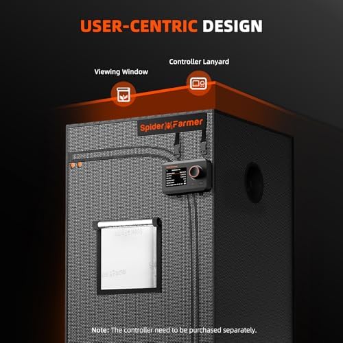 Spider Farmer 3x3 Grow Tent 2025 New  36x36x72  with Hook for Controller and Power Strip  Enlarged View Window  1680D Thicken Mylar Canvas for Indoor Hydroponic Growing for SF2000Pro  SE3000  G3000