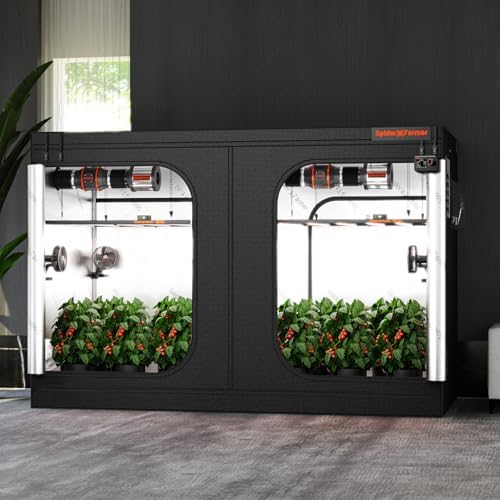 Spider Farmer 3x3 Grow Tent 2025 New  36x36x72  with Hook for Controller and Power Strip  Enlarged View Window  1680D Thicken Mylar Canvas for Indoor Hydroponic Growing for SF2000Pro  SE3000  G3000
