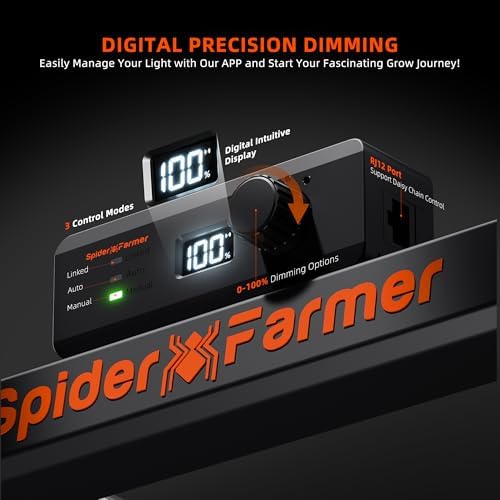Spider Farmer G3000 Cost Effective LED Grow Lights 300W  3x3ft Coverage Full Spectrum Dimmable Bar Style Growing Lamp for Indoor Plants  2025 2025 Upgraded App Remote Control