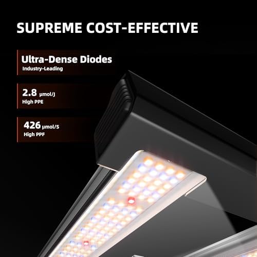 Spider Farmer G3000 Cost Effective LED Grow Lights 300W  3x3ft Coverage Full Spectrum Dimmable Bar Style Growing Lamp for Indoor Plants  2025 2025 Upgraded App Remote Control