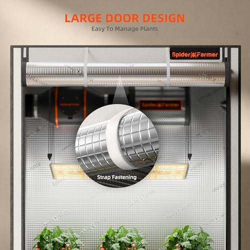 Spider Farmer Pro Series 3x3 Grow Tent  36x36x72 with Roll up Door  Observation Window Floor Tray  2000D Thicken Mylar Canvas  3x3x6 for Hydroponic Indoor Growing for SF4000  SE3000  G3000
