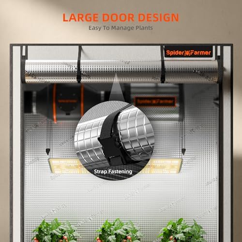Spider Farmer Pro Series 3x3 Grow Tent  36x36x72 with Roll up Door  Observation Window Floor Tray  2000D Thicken Mylar Canvas  3x3x6 for Hydroponic Indoor Growing for SF4000  SE3000  G3000