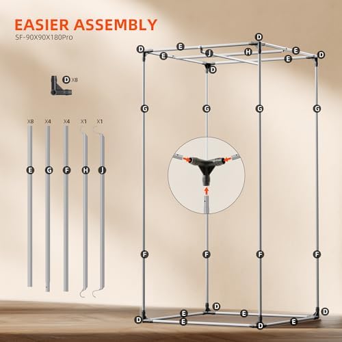 Spider Farmer Pro Series 3x3 Grow Tent  36x36x72 with Roll up Door  Observation Window Floor Tray  2000D Thicken Mylar Canvas  3x3x6 for Hydroponic Indoor Growing for SF4000  SE3000  G3000