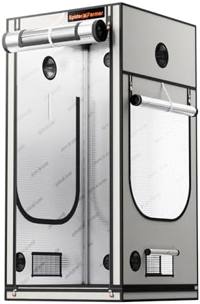 Spider Farmer Pro Series 3x3 Grow Tent  36x36x72 with Roll up Door  Observation Window Floor Tray  2000D Thicken Mylar Canvas  3x3x6 for Hydroponic Indoor Growing for SF4000  SE3000  G3000