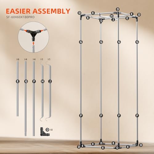 Spider Farmer Pro Series 3x3 Grow Tent  36x36x72 with Roll up Door  Observation Window Floor Tray  2000D Thicken Mylar Canvas  3x3x6 for Hydroponic Indoor Growing for SF4000  SE3000  G3000