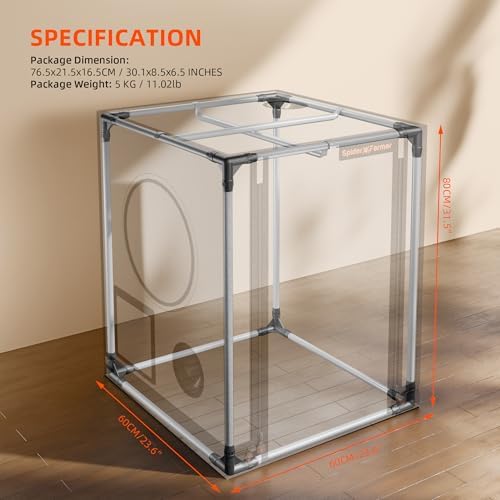 Spider Farmer Pro Series 3x3 Grow Tent  36x36x72 with Roll up Door  Observation Window Floor Tray  2000D Thicken Mylar Canvas  3x3x6 for Hydroponic Indoor Growing for SF4000  SE3000  G3000