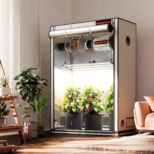 Spider Farmer Pro Series 3x3 Grow Tent  36x36x72 with Roll up Door  Observation Window Floor Tray  2000D Thicken Mylar Canvas  3x3x6 for Hydroponic Indoor Growing for SF4000  SE3000  G3000
