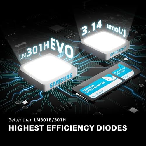 Spider Farmer SE5000 480W LED Grow Light  Samsung LM301H EVO Diodes  2025 Upgraded Remote App Control  Full Spectrum Dimmable Daisy Chain Bar Style Growing Lamp for Indoor Plants  4x4ft Coverage