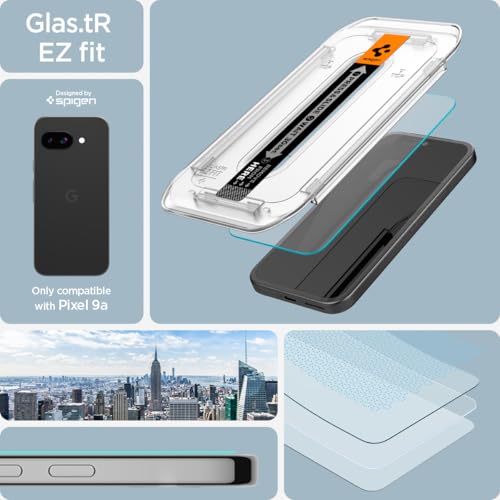 Spigen Tempered Glass Screen Protector  GlasTR EZ FIT  designed for Pixel 9a   2 Pack