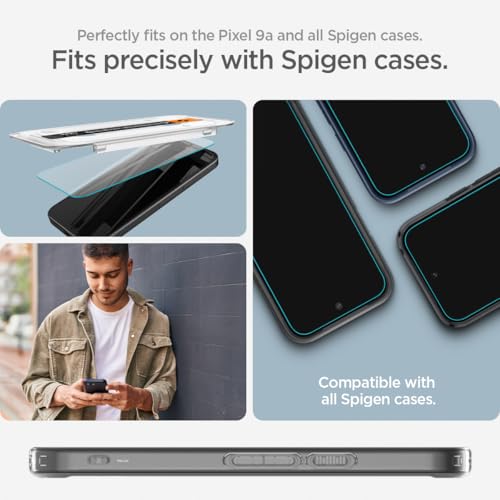 Spigen Tempered Glass Screen Protector  GlasTR EZ FIT  designed for Pixel 9a   2 Pack