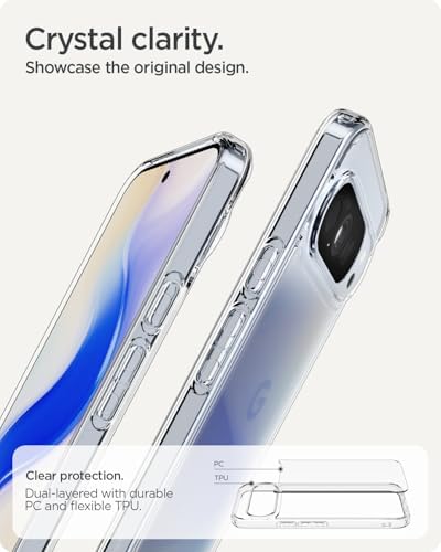 Spigen for Pixel 10/10 Pro Case  Ultra Hybrid  2025   Anti Yellowing   Military Grade Protection    Clear