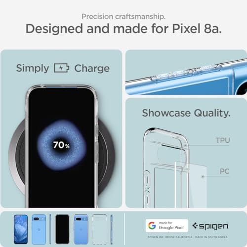 Spigen for Pixel 10/10 Pro Case  Ultra Hybrid  2025   Anti Yellowing   Military Grade Protection    Clear