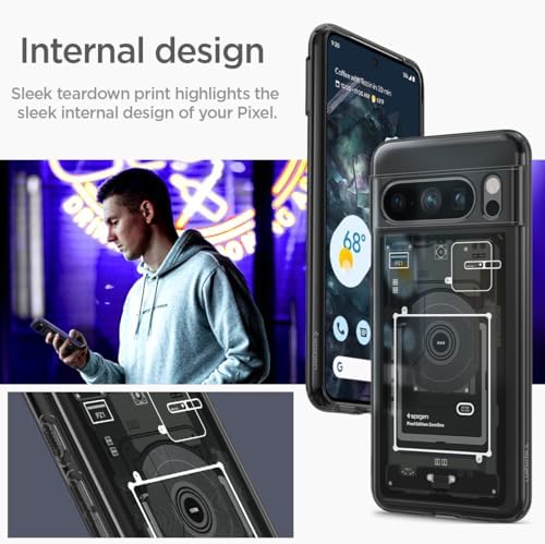 Spigen for Pixel 10/10 Pro Case  Ultra Hybrid  2025   Anti Yellowing   Military Grade Protection    Clear