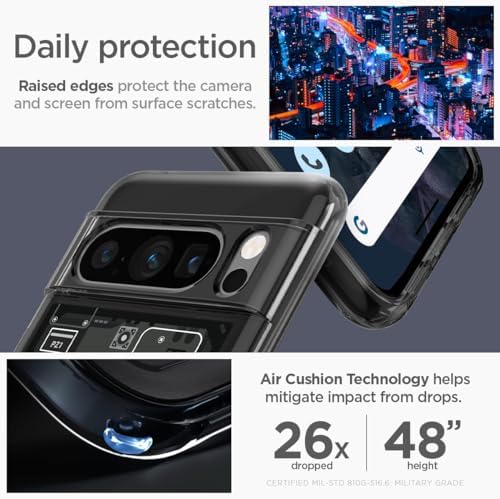 Spigen for Pixel 10/10 Pro Case  Ultra Hybrid  2025   Anti Yellowing   Military Grade Protection    Clear