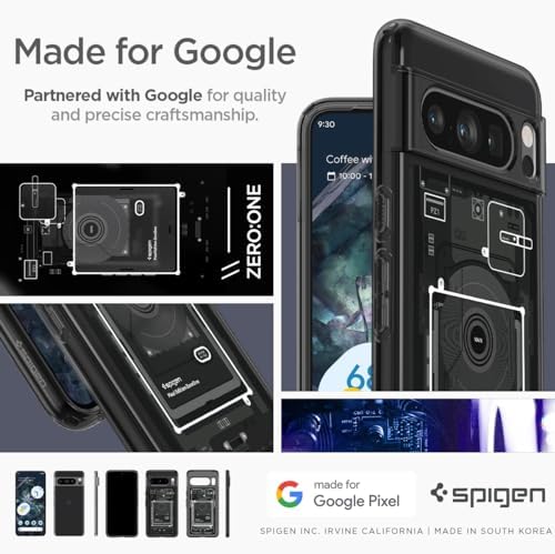Spigen for Pixel 10/10 Pro Case  Ultra Hybrid  2025   Anti Yellowing   Military Grade Protection    Clear