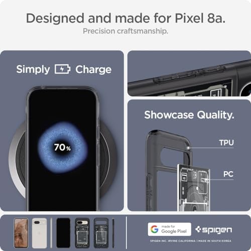 Spigen for Pixel 10/10 Pro Case  Ultra Hybrid  2025   Anti Yellowing   Military Grade Protection    Clear
