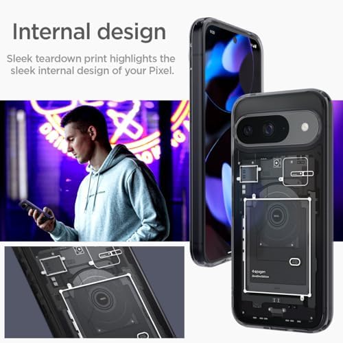 Spigen for Pixel 10/10 Pro Case  Ultra Hybrid  2025   Anti Yellowing   Military Grade Protection    Clear