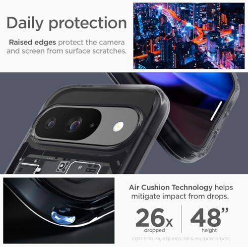 Spigen for Pixel 10/10 Pro Case  Ultra Hybrid  2025   Anti Yellowing   Military Grade Protection    Clear