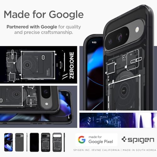 Spigen for Pixel 10/10 Pro Case  Ultra Hybrid  2025   Anti Yellowing   Military Grade Protection    Clear