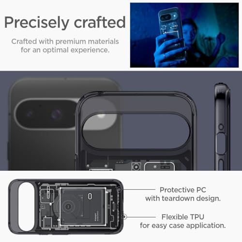 Spigen for Pixel 10/10 Pro Case  Ultra Hybrid  2025   Anti Yellowing   Military Grade Protection    Clear