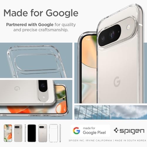 Spigen for Pixel 10/10 Pro Case  Ultra Hybrid  2025   Anti Yellowing   Military Grade Protection    Clear