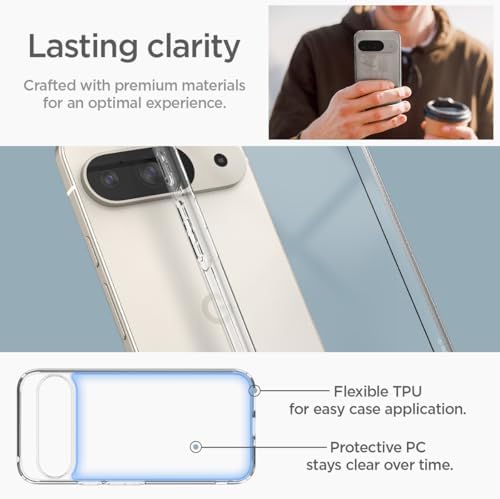 Spigen for Pixel 10/10 Pro Case  Ultra Hybrid  2025   Anti Yellowing   Military Grade Protection    Clear