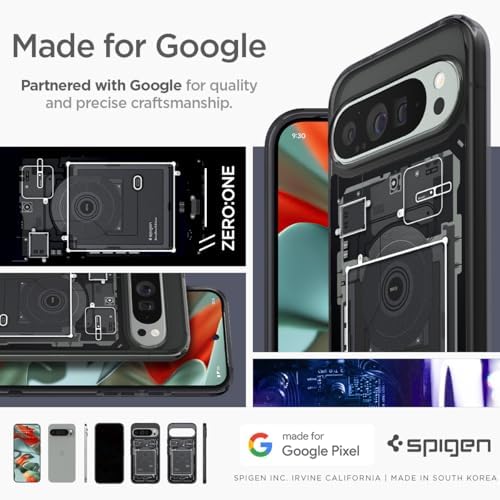 Spigen for Pixel 10/10 Pro Case  Ultra Hybrid  2025   Anti Yellowing   Military Grade Protection    Clear