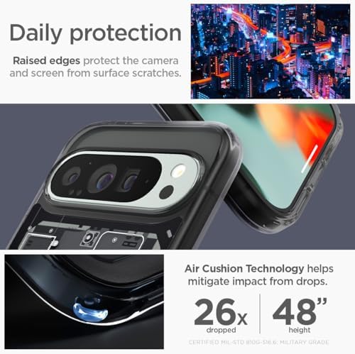 Spigen for Pixel 10/10 Pro Case  Ultra Hybrid  2025   Anti Yellowing   Military Grade Protection    Clear