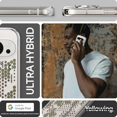 Spigen for Pixel 10/10 Pro Case  Ultra Hybrid  2025   Anti Yellowing   Military Grade Protection    Clear