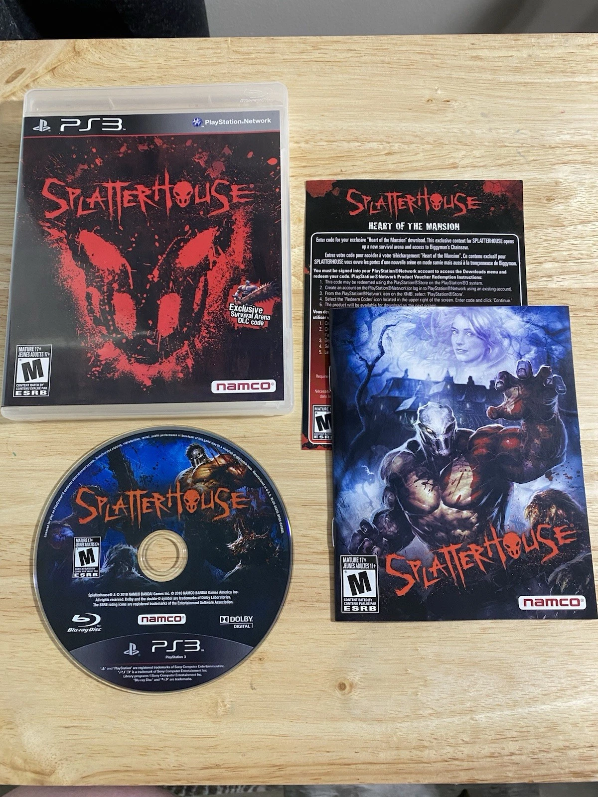 Splatterhouse Sony PlayStation 3 PS3 Complete In Box Insert Manual CIB Tested