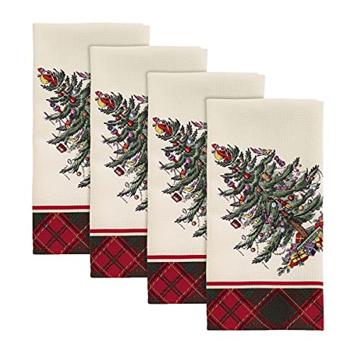 Spode   Napkin Set  Holiday Home Decor  Set of 4  Spode Christmas Tree Tartan Collection 