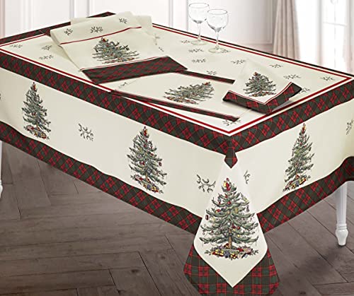 Spode   Napkin Set  Holiday Home Decor  Set of 4  Spode Christmas Tree Tartan Collection 