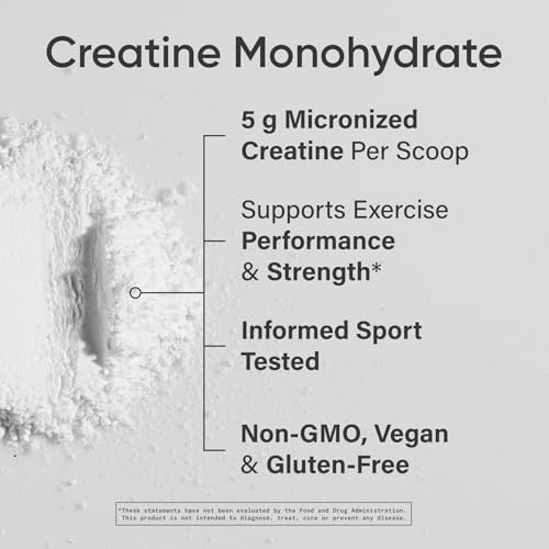 Sports Research Creatine Monohydrate   Gain Lean Muscle  Improve Performance and Strength and Support Workout Recovery   5 g Micronized Creatine   35 27 oz