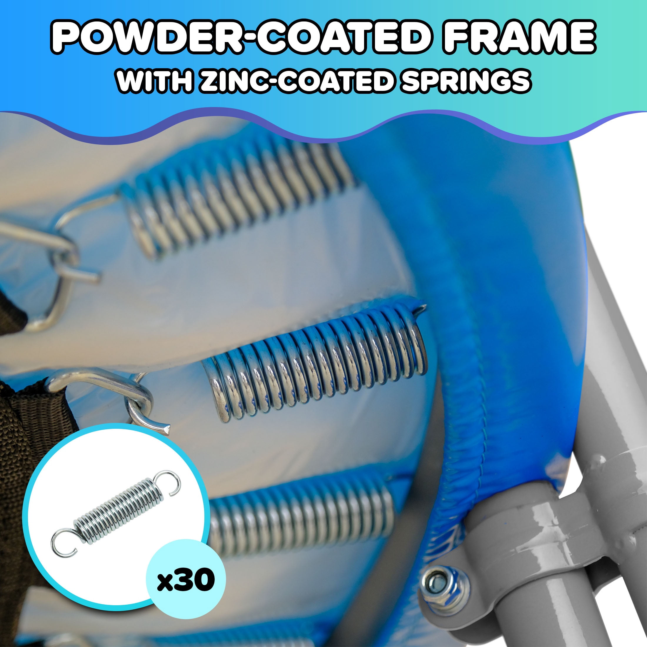 Sportspower My 1st Trampoline 36" Indoor/Outdoor Mini Rebounder Trampoline with No Gap Padded Cover  for Toddlers & Kids  Max Weight Capacity 220 LBS   BLUE