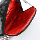 Sprayground Speed Shark Side Leather Bag Backpack Unisex Black Gray Plaid