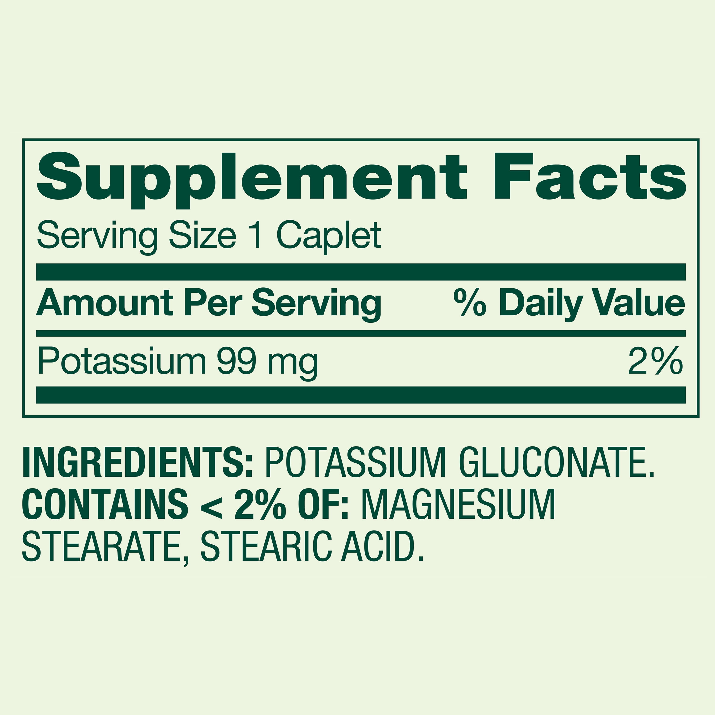 Spring Valley Cápsulas de Potasio Tama o Del Suplemento Dietético para la Salud Del Corazón  99 mg  500 Unidades