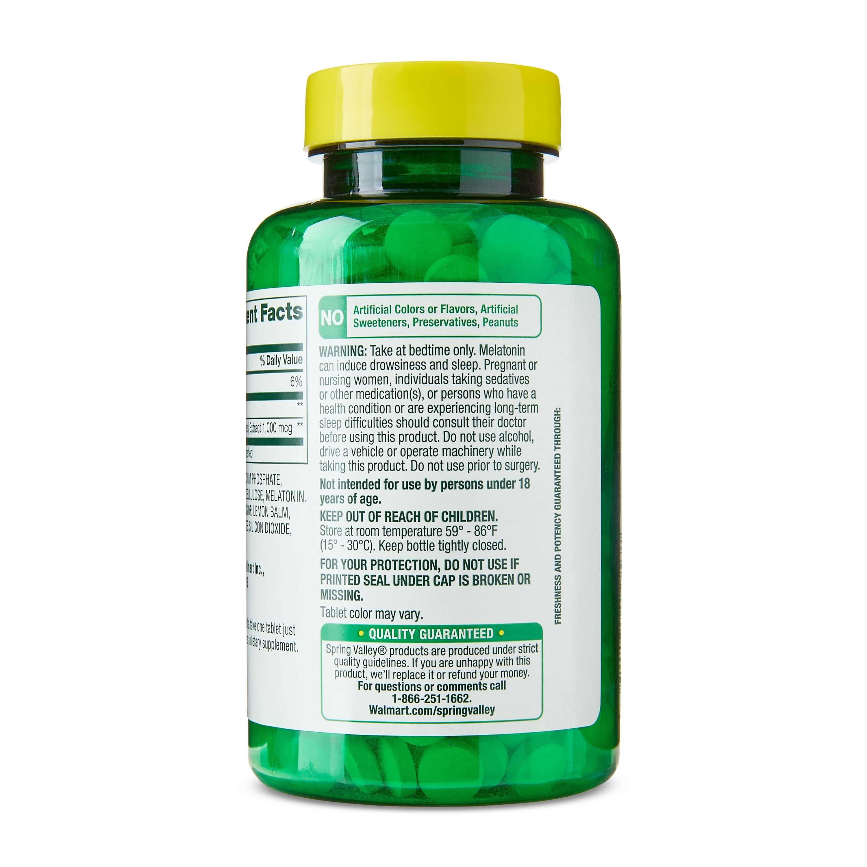 Spring Valley Extra Strength Melatonin Tablets Sleep Support Dietary Supplement  10 mg  120 Count