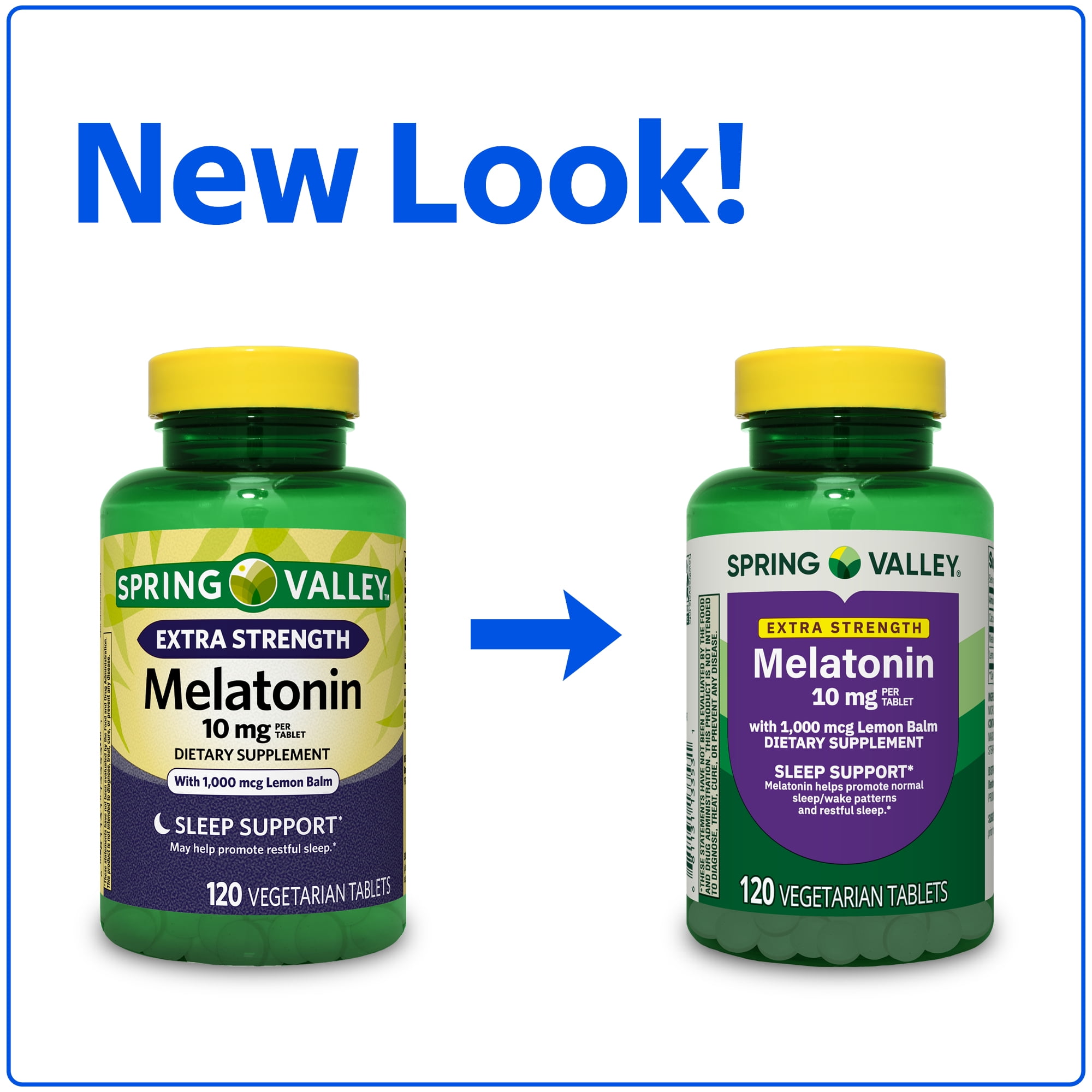 Spring Valley Extra Strength Melatonin Tablets Sleep Support Dietary Supplement  10 mg  120 Count