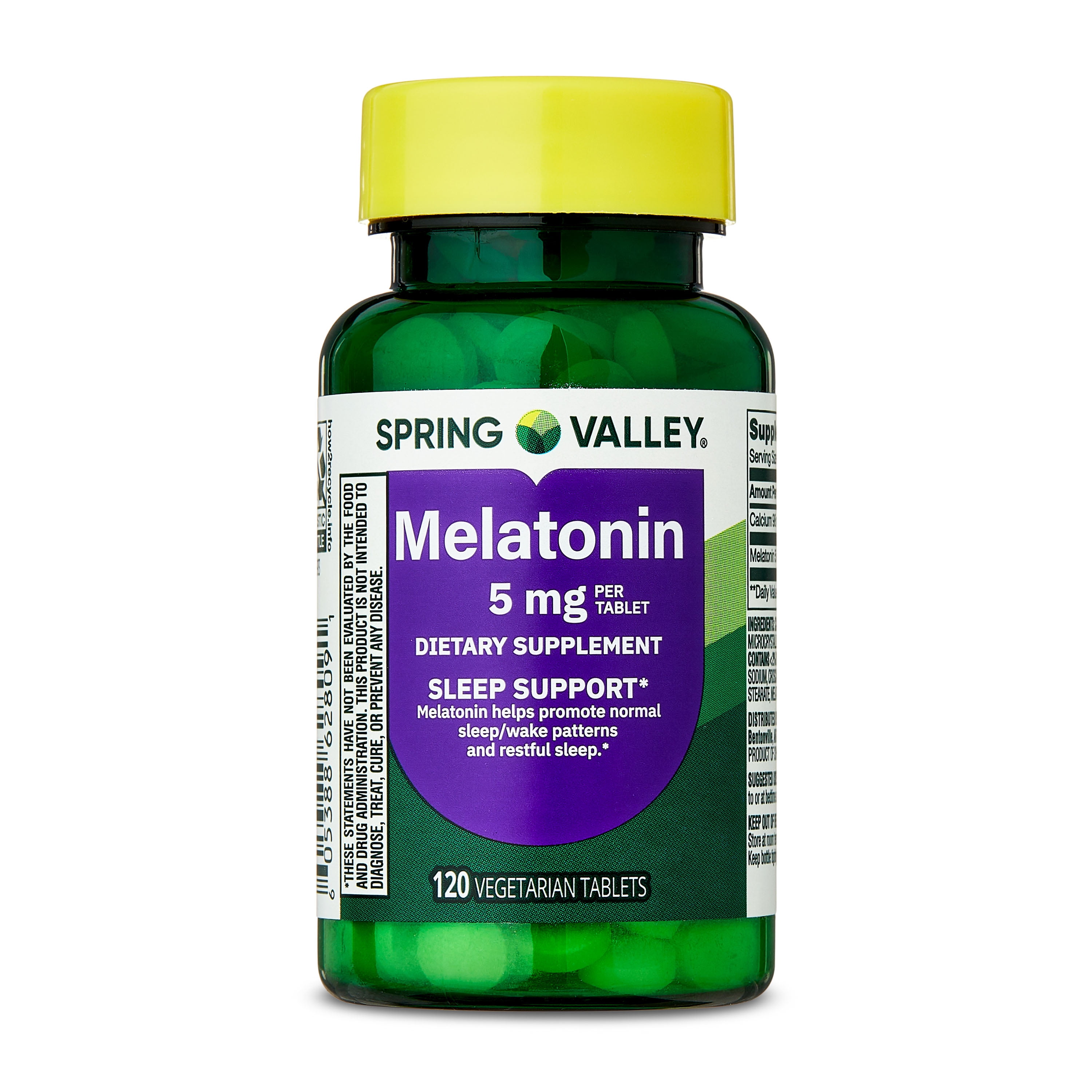 Spring Valley Melatonin Tablets Sleep Support Dietary Supplement  5 mg  120 Count