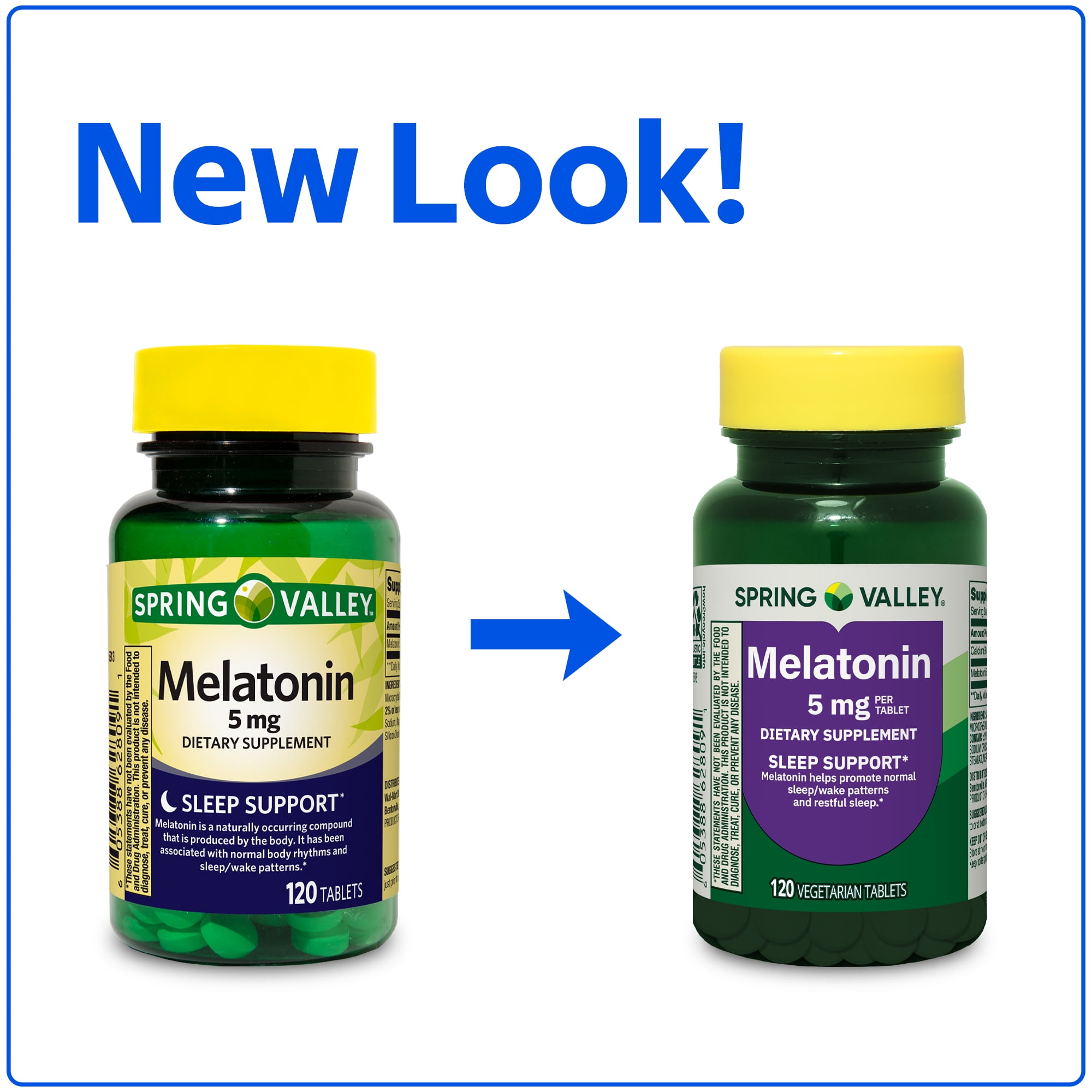 Spring Valley Melatonin Tablets Sleep Support Dietary Supplement  5 mg  120 Count