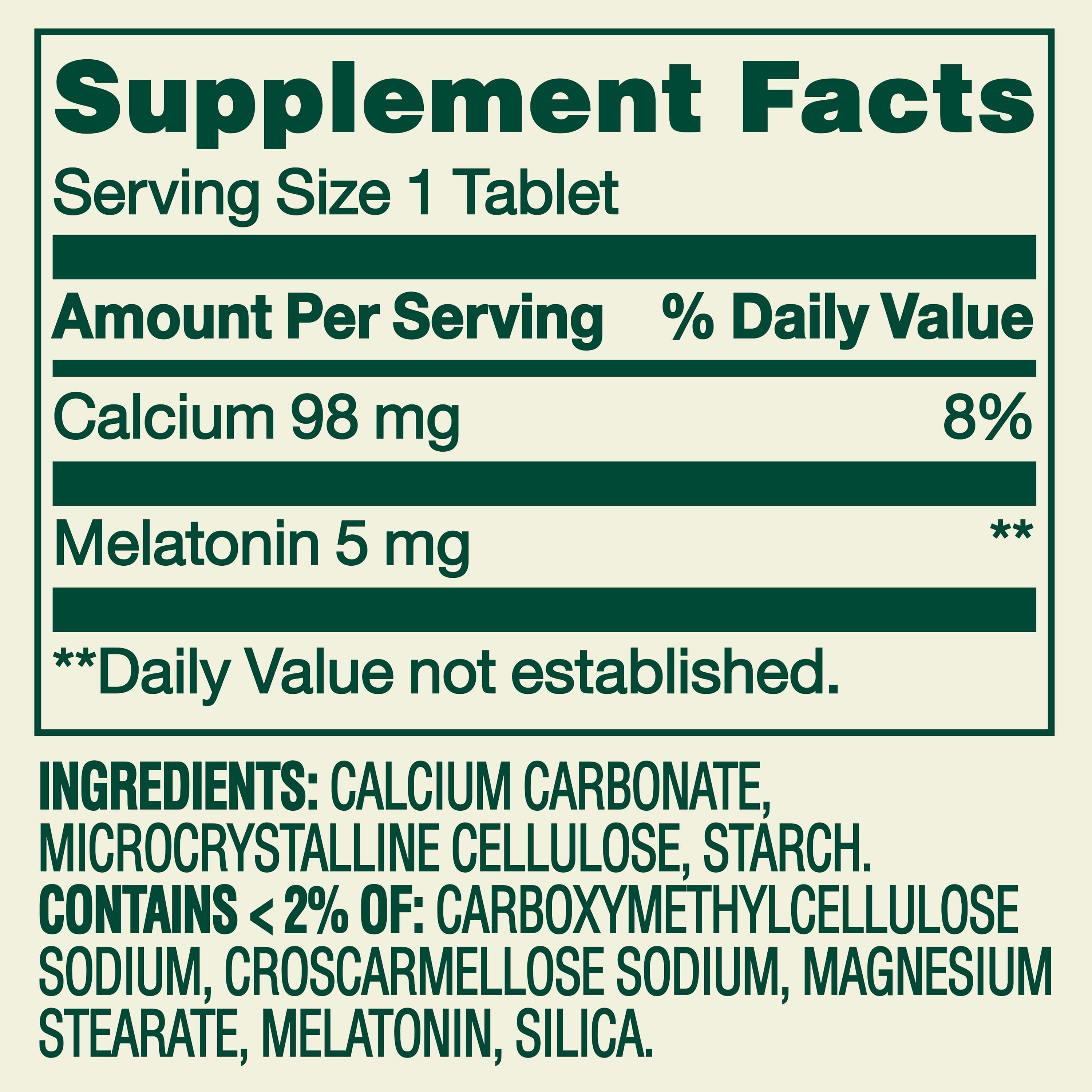 Spring Valley Melatonin Tablets Sleep Support Dietary Supplement  5 mg  120 Count