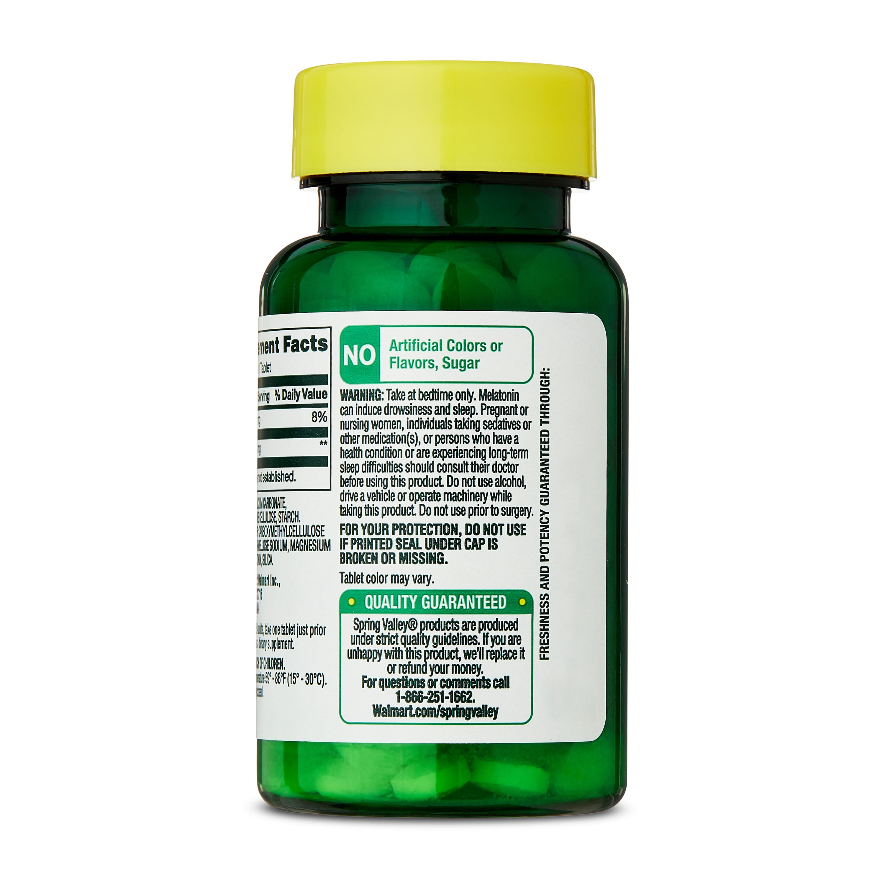Spring Valley Melatonin Tablets Sleep Support Dietary Supplement  5 mg  120 Count