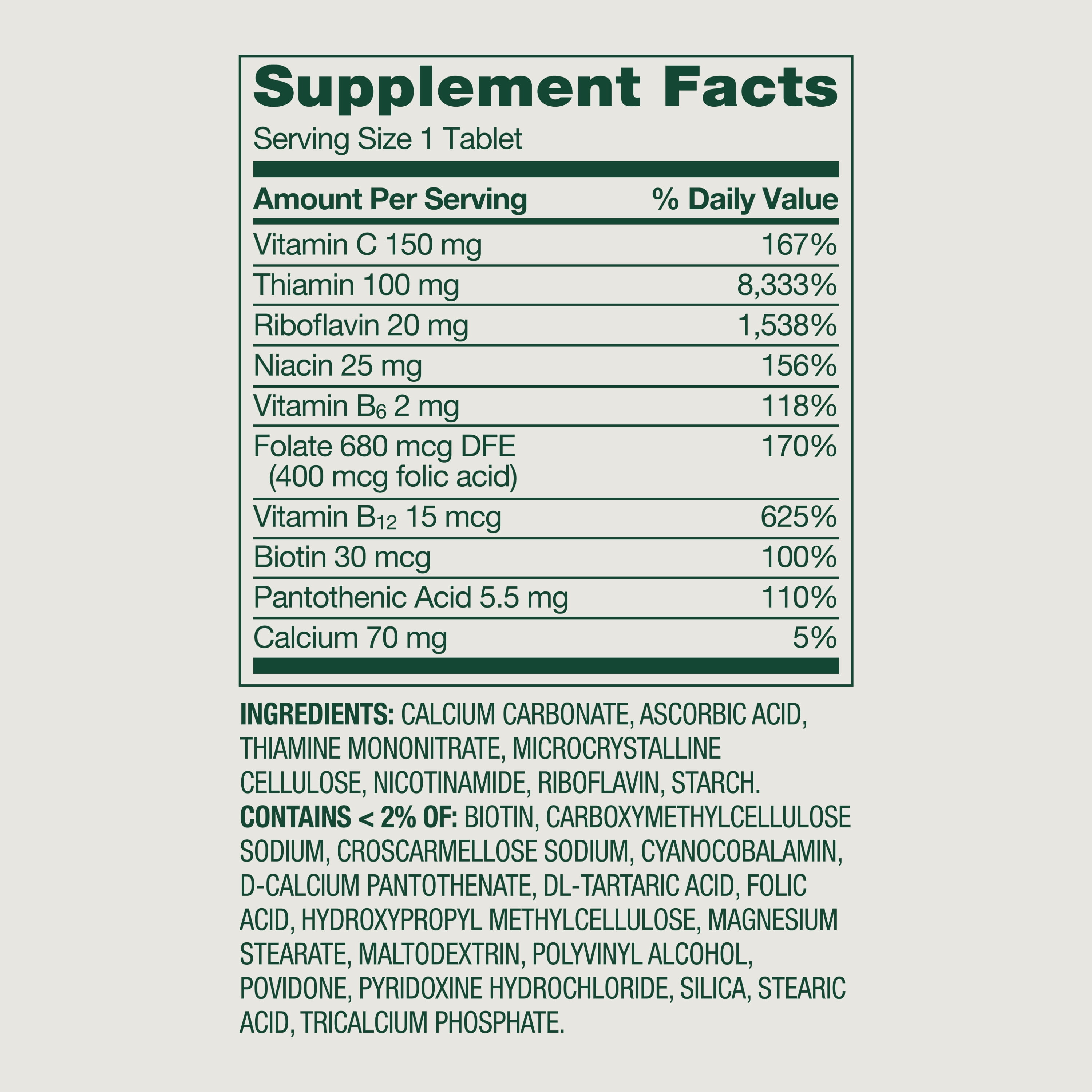 Spring Valley Super Vitamin B Complex Dietary Supplement Tablets for Metabolism Support  250 Count